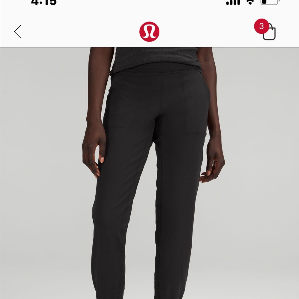 Black lululemon align joggers size 6